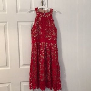Francesca’s Celebrate red Lace dress